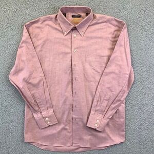 Jack Lipson Italy Mens Shirt Cotton Cashmere Pink‎ Long Sleeve XL